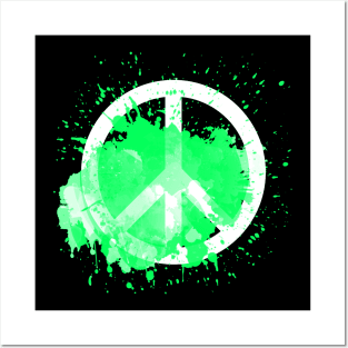 Peace of a Rainbow - Lime Posters and Art